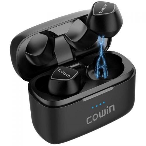 Cowin KY02 True Wireless Earbuds - Black/White