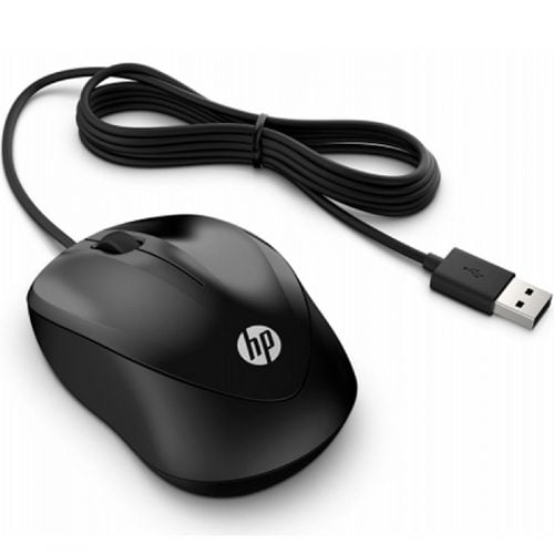 HP 4QM14AA 1000 Wired USB Mouse - Black