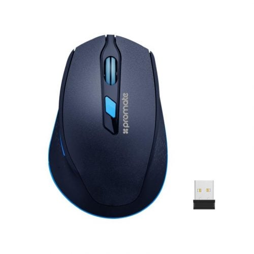 Promate Clix-6 Blue Ergonomically Designed Wireless Mouse