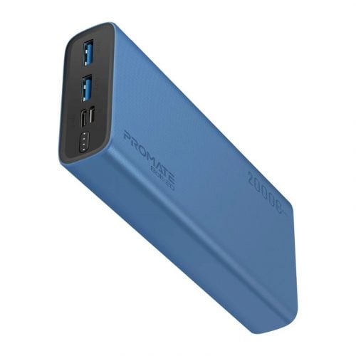 Promate Bolt-20 Blue Charging Power Bank with Dual USB Output