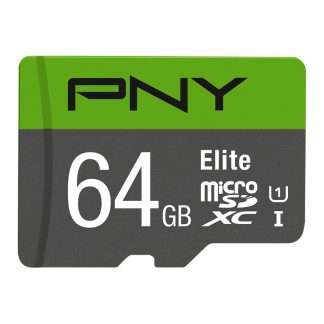PNY 64GB MicroSD Card - Elite Class 10 U1 Flash Mem